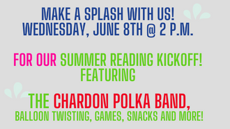Make a Splash with us Wednesday, June 8 @ 2PM!