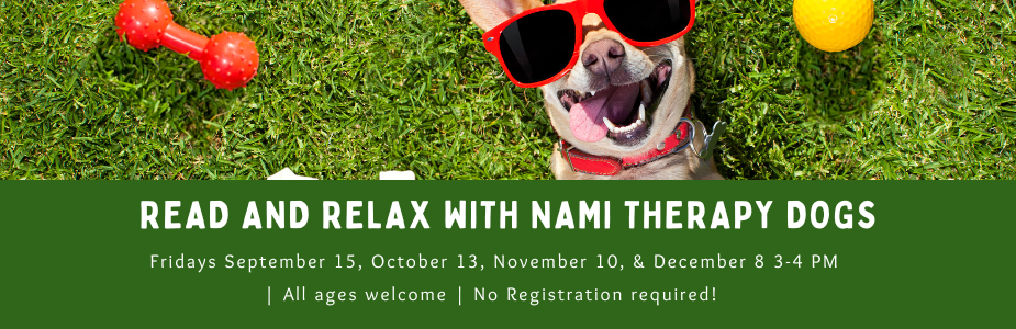 Read and Relax with NAMI Therapy Dogs